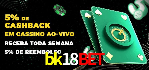 Promoções do cassino ao Vivo bk18bet